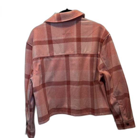 Old Navy Rust/Orange Checkered Jacket, NWT Size Small Petite - Picture 3 of 3